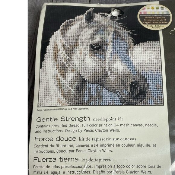 New Needlepoint Mini Kit Dimensions Gentle Strength Noble Horse Portrait #7215 - Picture 1 of 5